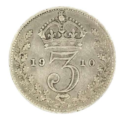 1910 Great Britain 3d Threepence tickey