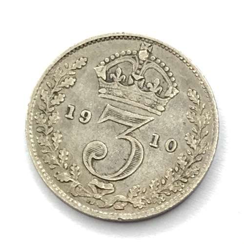 1910 Great Britain 3d Threepence tickey