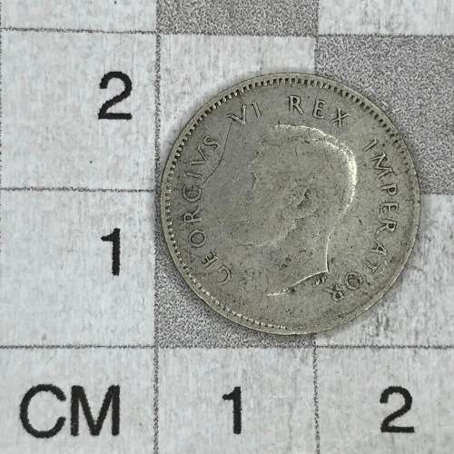 1942 SA Union tickey - ERROR - Badly cracked die