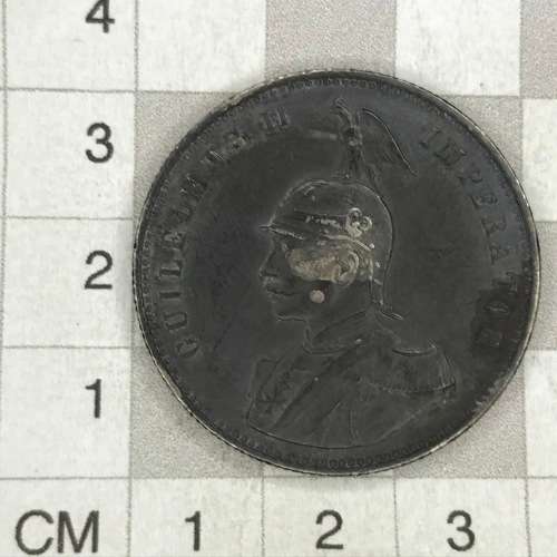 1910 German East Africa J 1 Rupie - Toned dark and very little wear - AU or better