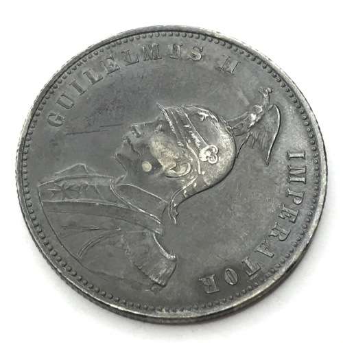 1910 German East Africa J 1 Rupie - Toned dark and very little wear - AU or better