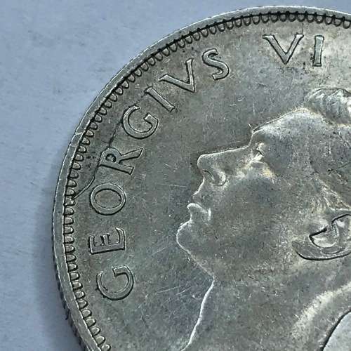 1941 SA Union 2 1/2 Shilling Half Crown - XF with cracked die mark observe