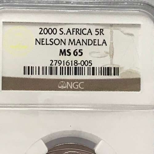 2000 RSA Mandela MS65 graded by NGC