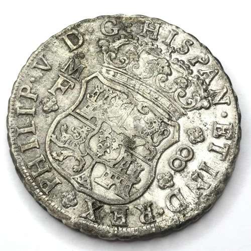1744 Silver Pillar Dollar 8 Reales - Treasure from ` Reigersdal`