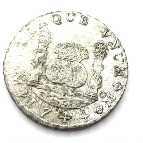 1744 Silver Pillar Dollar 8 Reales - Treasure from ` Reigersdal`
