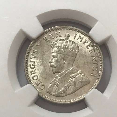 1932 SA Union one shilling graded AU 58 by NGC