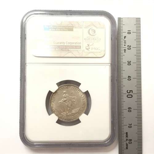 1930 SA Union 1 shilling graded AU53 by NGC