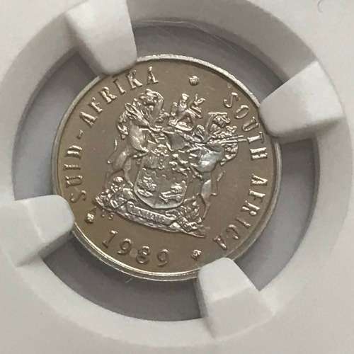 1989 RSA Proof 5cent graded PF67 by NGC - THIS IS POP 1 -Only 58261 minted in total - 35540 in proof
