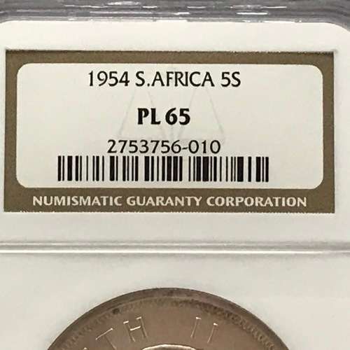 1954 SA Union Crown graded PL65 by NGC