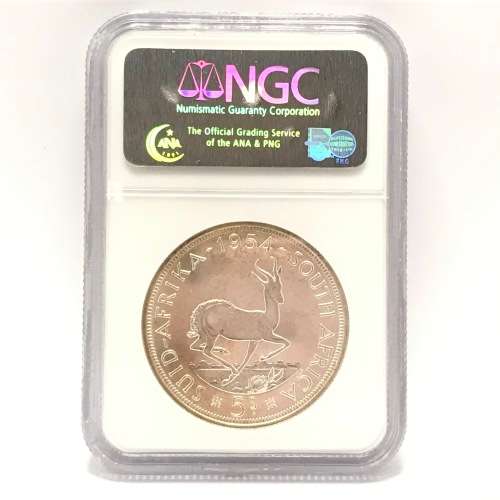 1954 SA Union Crown graded PL65 by NGC