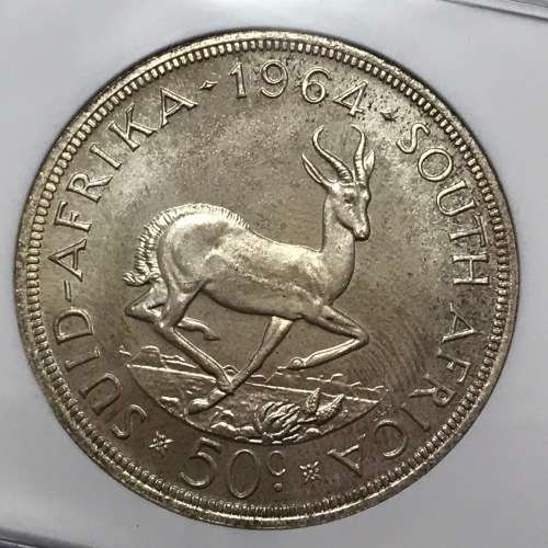 1964 SA Union Crown graded PE 66 by NGC