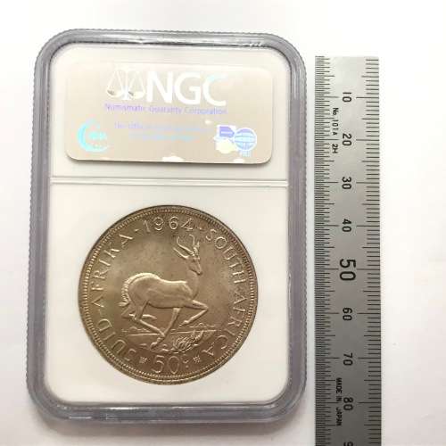 1964 SA Union Crown graded PE 66 by NGC