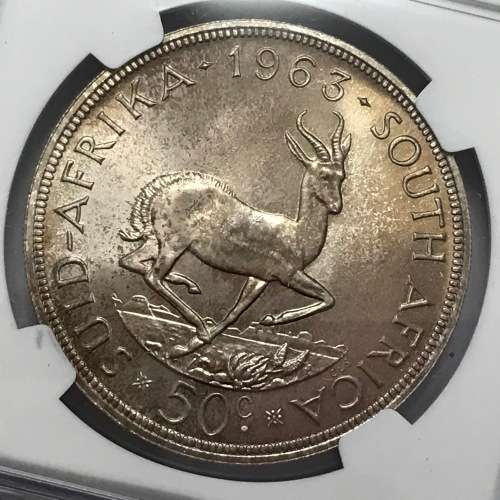 1963 RSA silver 50c graded proof 66 by NGC - Wow