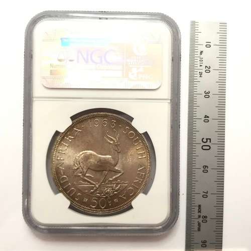 1963 RSA silver 50c graded proof 66 by NGC - Wow