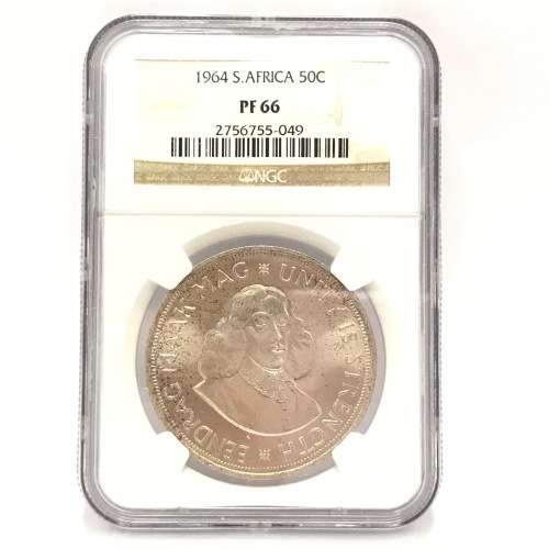1964 RSA silver 50c graded PF 66 by NGC