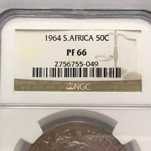 1964 RSA silver 50c graded PF 66 by NGC