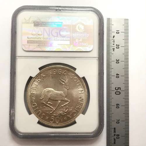 1964 RSA silver 50c graded PF 66 by NGC