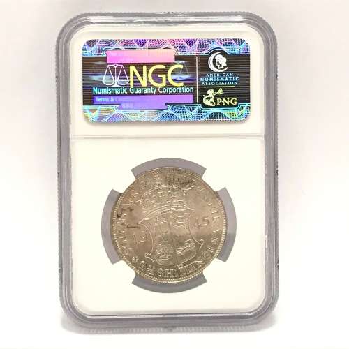 1945 SA Union Half Crown - Graded AU53 by NGC - Scarce