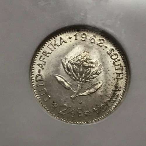 1962 RSA Scarce 2 1/2 cent graded MS64 by NGC - Only 8735 minted