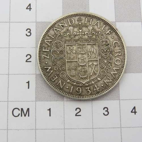 1934 New Zealand half crown EF