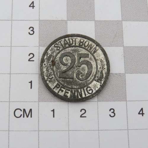 1920 Notgeld Stadt Bonn 25 Pfennig Beethoven