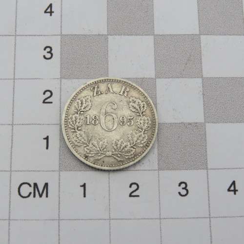 1895 ZAR Paul Kruger 6d VF