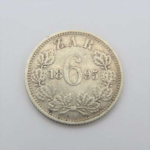 1895 ZAR Paul Kruger 6d VF