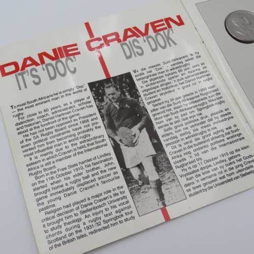 Danie Craven 50 Years commemorative medallion set