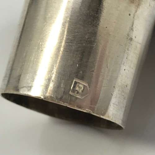 Pair of silver candle holders weighs 525 grams - no hallmarks