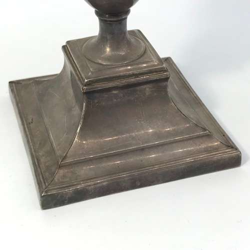 Pair of silver candle holders weighs 525 grams - no hallmarks