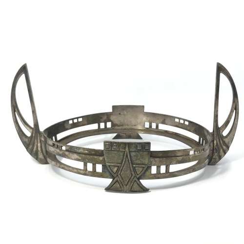 Art deco silver plated WMF glass bowl stand