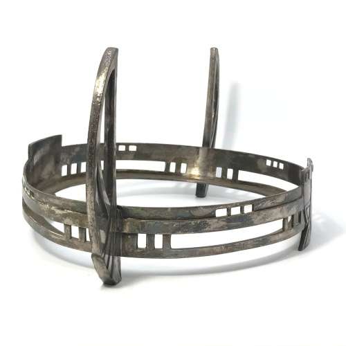 Art deco silver plated WMF glass bowl stand