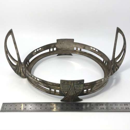 Art deco silver plated WMF glass bowl stand