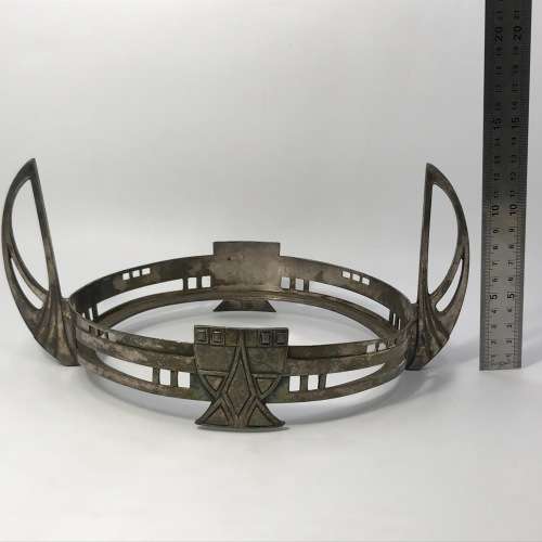 Art deco silver plated WMF glass bowl stand