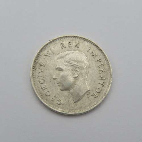 1943 South Africa 3d tickey AU