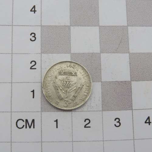 1943 South Africa 3d tickey AU