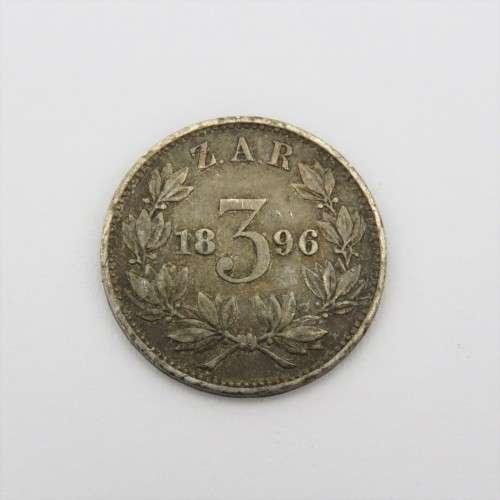 1896 ZAR Paul Kruger 3d tickey