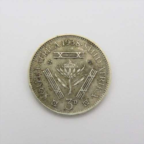 1938 South Africa 3d tickey EF