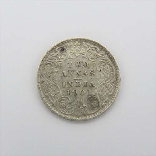 1901 British India 2 Annas XF +