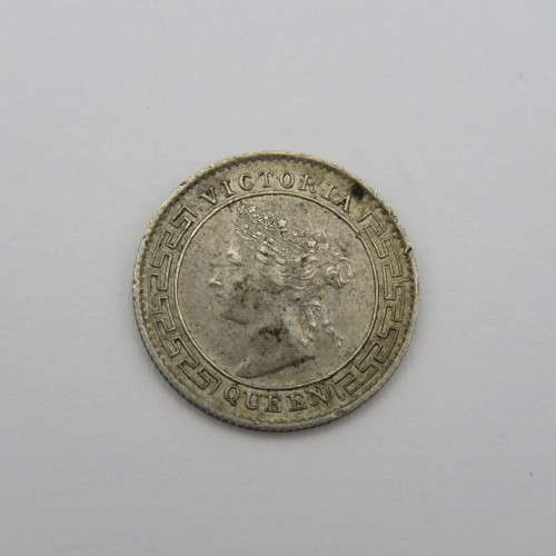 1900 Ceylon silver 10 cent XF