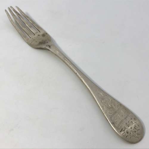 Russian silver fork k3 - 1880 - 84