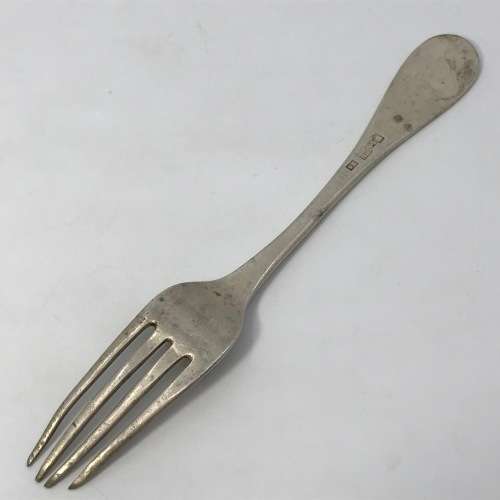 Russian silver fork k3 - 1880 - 84