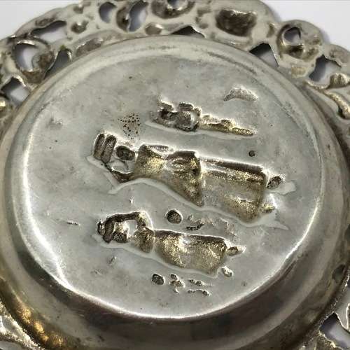 Silver Ashtray with silver mark inside - small for single person - 11,7g