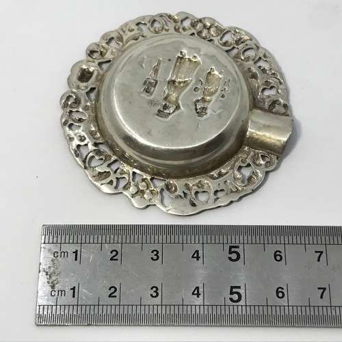Silver Ashtray with silver mark inside - small for single person - 11,7g