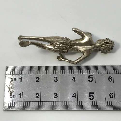 Silver figurine running man from Northern Zambia - 56mm high - 20g