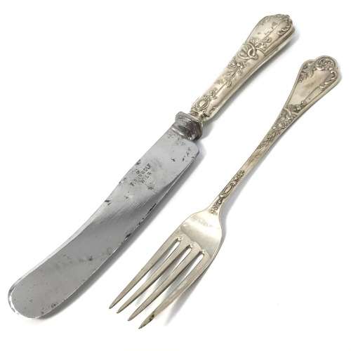 Antique Austrian Silver Christening set by Franz Rumwolf - circa 1899-1924