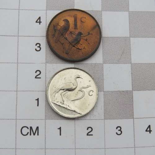 1968 South Africa coin set uncirculated 1 cent to 50 cent - Lot of 6 coins