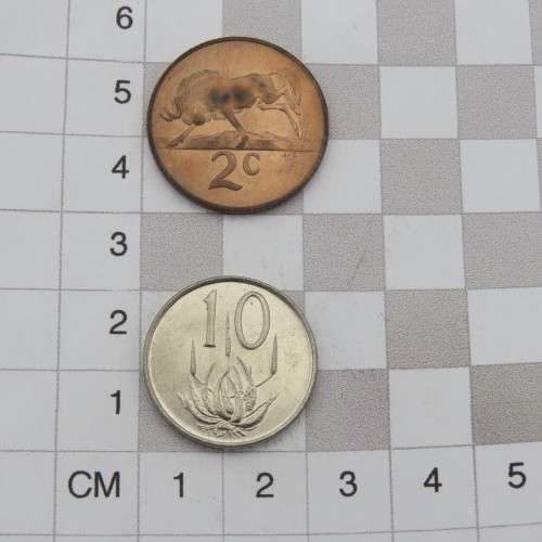 1968 South Africa coin set uncirculated 1 cent to 50 cent - Lot of 6 coins
