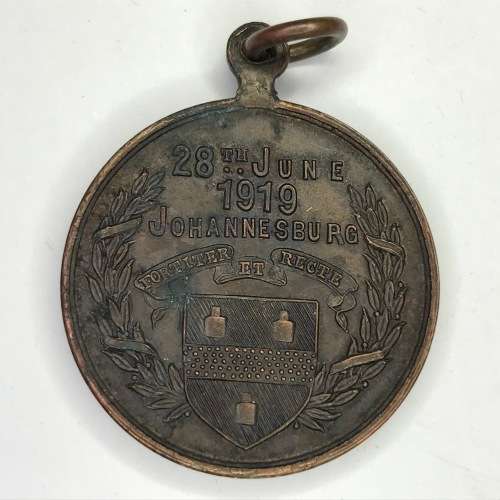 1919 Johannesburg peace medallion to commemorate the conclusion of the great war