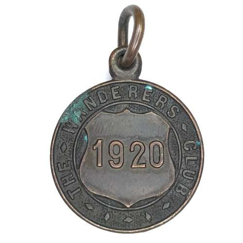 1920 Membership no.1010 badge for the Wanderers Club